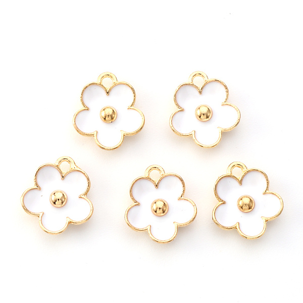 PandaHall Light Gold Plated Alloy Enamel Pendants, Flower, White, Light Gold, 13x11.5x3mm, Hole: 1.6mm Alloy+Enamel Flower White
PandaHall Light Gold Plated Alloy Enamel Pendants, Flower, White, Light Gold, 13x11.5x3mm, Hole: 1.6mm Alloy+Enamel Flower White