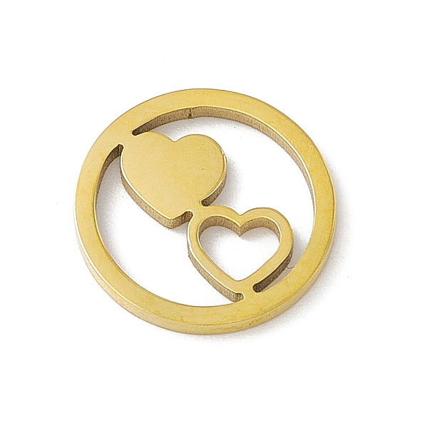 PandaHall Valentine's Day 304 Stainless Steel Linking Rings, Ring with Double Heart, Golden, 12x1mm 304 Stainless Steel Ring
PandaHall Valentine's Day 304 Stainless Steel Linking Rings, Ring with Double Heart, Golden, 12x1mm 304 Stainless Steel Ring