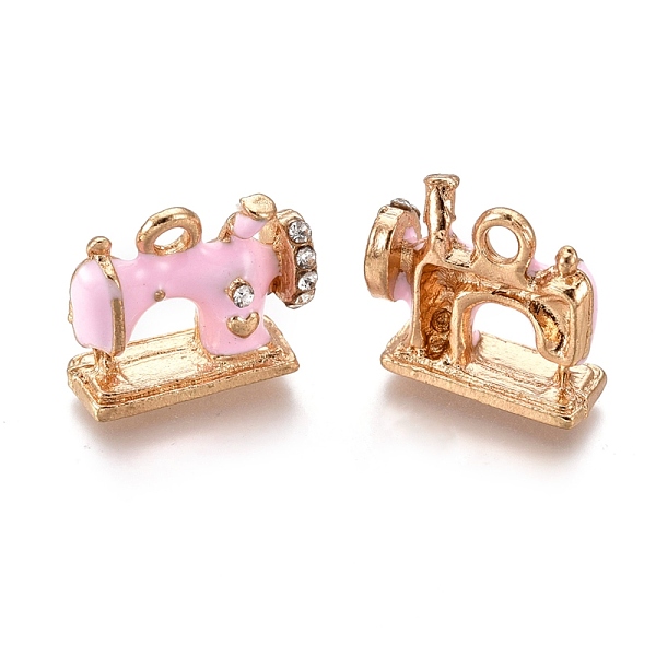 PandaHall Alloy Pendants, with Enamel and Crystal Rhinestone, Sewing Machine, Golden, Pearl Pink, 13.5x16x6mm, Hole: 2mm Alloy...
PandaHall Alloy Pendants, with Enamel and Crystal Rhinestone, Sewing Machine, Golden, Pearl Pink, 13.5x16x6mm, Hole: 2mm Alloy...