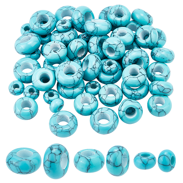 PandaHall 60pcs Synthetic Turquoise Beads, 3 Size Large Hole Round Spacer Beads Turquoise Stone Beads European Beads for Bracelet Necklace...
PandaHall 60pcs Synthetic Turquoise Beads, 3 Size Large Hole Round Spacer Beads Turquoise Stone Beads European Beads for Bracelet Necklace...