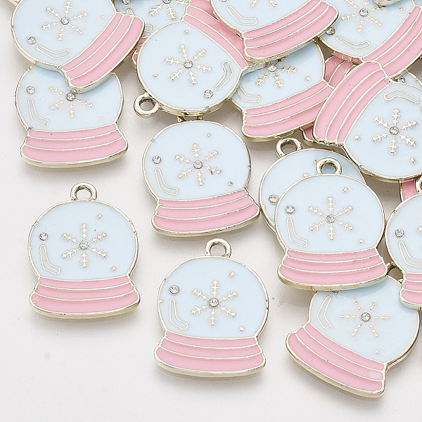 PandaHall Christmas Theme, Alloy Enamel Pendants, with Rhinestones, Light Gold, Crystal Ball, Sky Blue, 22.5x16.5x2mm, Hole: 1.8~2mm Alloy...
PandaHall Christmas Theme, Alloy Enamel Pendants, with Rhinestones, Light Gold, Crystal Ball, Sky Blue, 22.5x16.5x2mm, Hole: 1.8~2mm Alloy...