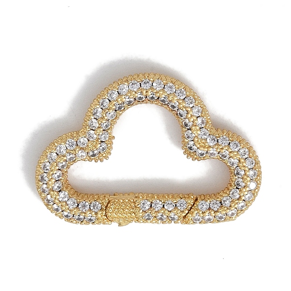 PandaHall Rack Plating Brass Micro Pave Cubic Zirconia Spring Gate Rings Clasps, Cadmium Free & Lead Free, Long-Lasting Plated, Cloud, Clear...
PandaHall Rack Plating Brass Micro Pave Cubic Zirconia Spring Gate Rings Clasps, Cadmium Free & Lead Free, Long-Lasting Plated, Cloud, Clear...