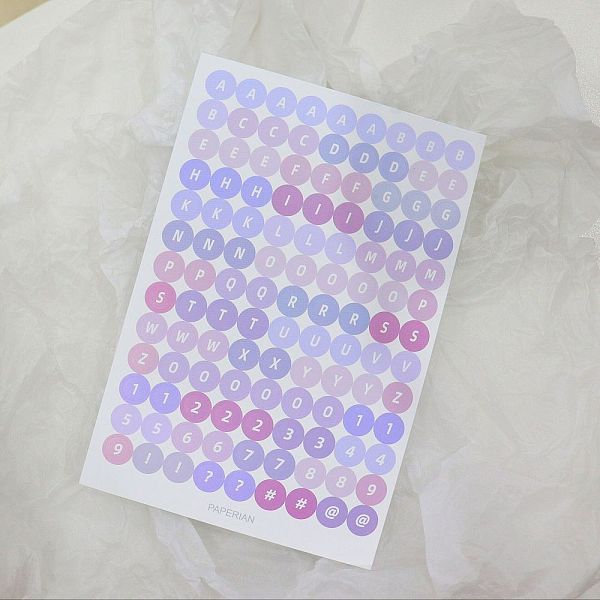 PandaHall Paper Self-Adhesive Letter Decorative Stickers, Round Dot Letter A~Z Number 0~9 Decals for Party Decorative Presents, Lilac..., Purple
PandaHall Paper Self-Adhesive Letter Decorative Stickers, Round Dot Letter A~Z Number 0~9 Decals for Party Decorative Presents, Lilac..., Purple