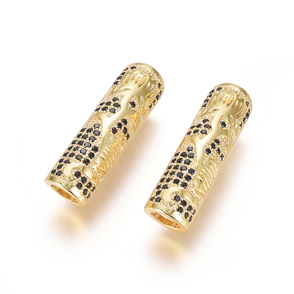 PandaHall Brass Micro Pave Cubic Zirconia Beads, Long-Lasting Plated, Tube Beads, Black, Golden, 26x7mm, Hole: 4.5mm Brass+Cubic Zirconia...
PandaHall Brass Micro Pave Cubic Zirconia Beads, Long-Lasting Plated, Tube Beads, Black, Golden, 26x7mm, Hole: 4.5mm Brass+Cubic Zirconia...