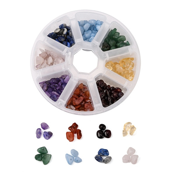PandaHall 8 Colors Natural Stones Chip Bead Sets, Natural South Red Agate & Garnet & Citrine & Green Aventurin & Aquamarine & Lapis Lazuli &...
PandaHall 8 Colors Natural Stones Chip Bead Sets, Natural South Red Agate & Garnet & Citrine & Green Aventurin & Aquamarine & Lapis Lazuli &...