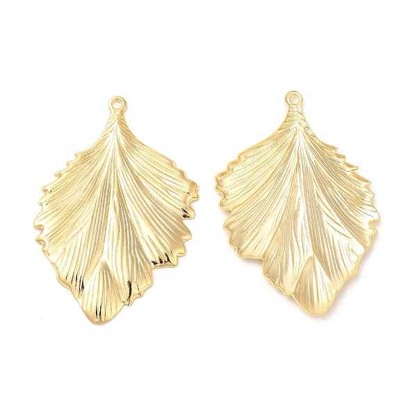 PandaHall Rack Plating Brass Pendants, Cadmium Free & Lead Free, Leaf Charm, Real 24K Gold Plated, 37x24.5x1.5mm, Hole: 1.4mm Brass Leaf
PandaHall Rack Plating Brass Pendants, Cadmium Free & Lead Free, Leaf Charm, Real 24K Gold Plated, 37x24.5x1.5mm, Hole: 1.4mm Brass Leaf