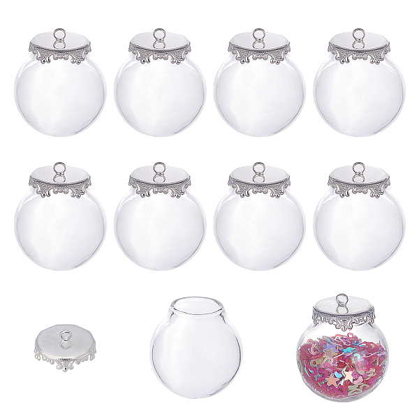 PandaHall CHGCRAFT 10Pcs Mini Clear Glass Globe Bottles Glass Dome Cover Vial Pendant Charms with 10Pcs Silver Tone Brass Covers for Earring...
PandaHall CHGCRAFT 10Pcs Mini Clear Glass Globe Bottles Glass Dome Cover Vial Pendant Charms with 10Pcs Silver Tone Brass Covers for Earring...