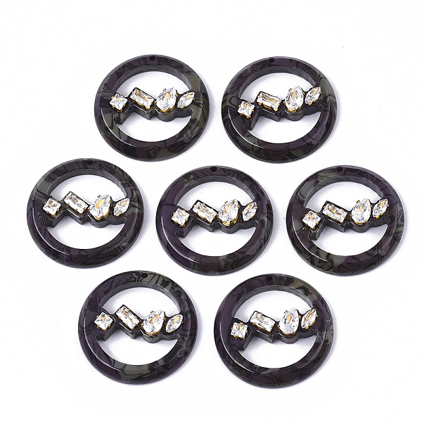 PandaHall Cellulose Acetate(Resin) Pendants, with Micro Pave Cubic Zirconia, Flat Round, Coconut Brown, 26x6mm, Hole: 1.4mm Cubic Zirconia...
PandaHall Cellulose Acetate(Resin) Pendants, with Micro Pave Cubic Zirconia, Flat Round, Coconut Brown, 26x6mm, Hole: 1.4mm Cubic Zirconia...