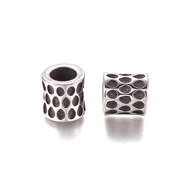 PandaHall 304 Stainless Steel European Beads, Large Hole Beads, Column, Antique Silver, 9x9.5mm, Hole: 5.5mm 304 Stainless Steel Column
PandaHall 304 Stainless Steel European Beads, Large Hole Beads, Column, Antique Silver, 9x9.5mm, Hole: 5.5mm 304 Stainless Steel Column