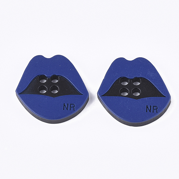PandaHall 4-Hole Resin Buttons, Lip, Blue, 29.5x30x4.5mm, Hole: 3mm Resin Lip Blue
PandaHall 4-Hole Resin Buttons, Lip, Blue, 29.5x30x4.5mm, Hole: 3mm Resin Lip Blue