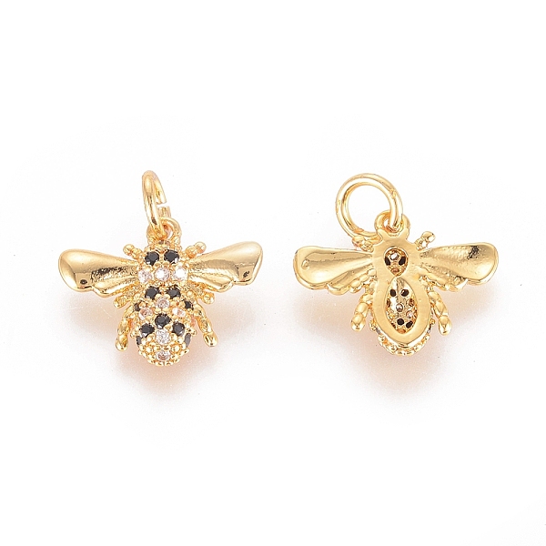 PandaHall Brass Micro Pave Cubic Zirconia Pendants, Cadmium Free & Lead Free, Insects, Real 18K Gold Plated, 11x15x2mm, Hole: 3mm..., Black
PandaHall Brass Micro Pave Cubic Zirconia Pendants, Cadmium Free & Lead Free, Insects, Real 18K Gold Plated, 11x15x2mm, Hole: 3mm..., Black