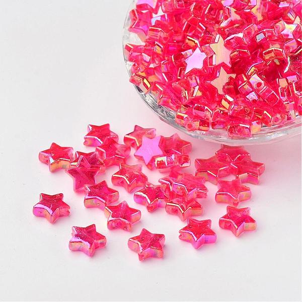 PandaHall Eco-Friendly Transparent Acrylic Beads, Star, Rose, AB Color, about 10mm in diameter, 4mm thick, hole:1.5mm. about 2140pcs/500g..., Pink
PandaHall Eco-Friendly Transparent Acrylic Beads, Star, Rose, AB Color, about 10mm in diameter, 4mm thick, hole:1.5mm. about 2140pcs/500g..., Pink