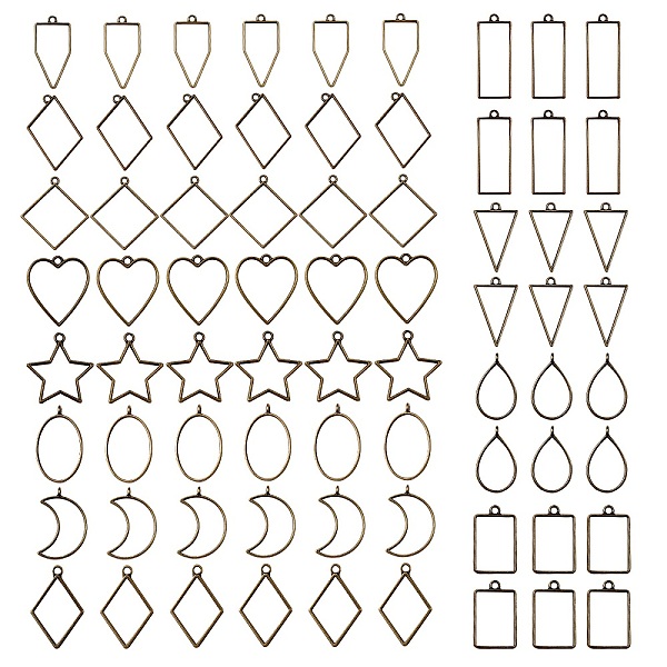 PandaHall Rack Plating Alloy Open Back Bezel Pendants, For DIY UV Resin, Epoxy Resin, Pressed Flower Jewelry, Mixed Shapes, Antique Bronze...
PandaHall Rack Plating Alloy Open Back Bezel Pendants, For DIY UV Resin, Epoxy Resin, Pressed Flower Jewelry, Mixed Shapes, Antique Bronze...
