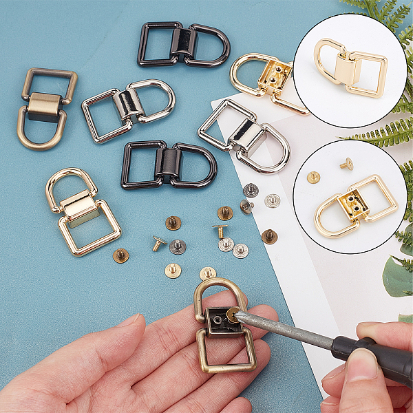 PandaHall WADORN® 8 Sets 4 Colors Zinc Alloy Bag Connector Anchor Buckles, with Iron Screws, for Bag Strap Hanger, Mixed Color...
PandaHall WADORN® 8 Sets 4 Colors Zinc Alloy Bag Connector Anchor Buckles, with Iron Screws, for Bag Strap Hanger, Mixed Color...