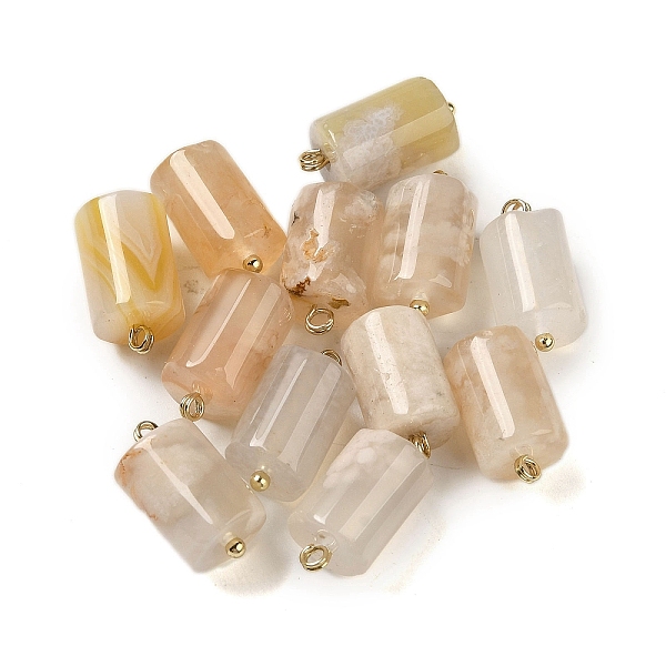 PandaHall Natural Cherry Blossom Agate Pendants, Column Charms with Rack Plating Brass Loops, Real 18K Gold Plated, Long-Lasting Plated...
PandaHall Natural Cherry Blossom Agate Pendants, Column Charms with Rack Plating Brass Loops, Real 18K Gold Plated, Long-Lasting Plated...