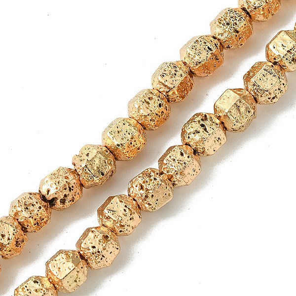 PandaHall Electroplated Natural Lava Rock Beads Strands, Faceted Bicone Barrel Drum, Light Gold Plated, 6~6.5x6.5~7x5.5~6mm, Hole: 1.4~1.5mm...
PandaHall Electroplated Natural Lava Rock Beads Strands, Faceted Bicone Barrel Drum, Light Gold Plated, 6~6.5x6.5~7x5.5~6mm, Hole: 1.4~1.5mm...