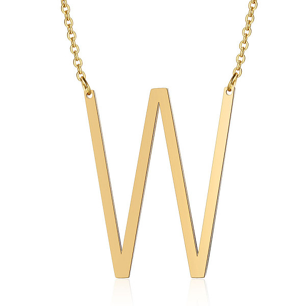 PandaHall 201 Stainless Steel Initial Pendants Necklaces, with Cable Chains, Letter, Letter.W, 17.3~18.3 inch(44~46.5cm)x1.5mm, LetterW...
PandaHall 201 Stainless Steel Initial Pendants Necklaces, with Cable Chains, Letter, Letter.W, 17.3~18.3 inch(44~46.5cm)x1.5mm, LetterW...