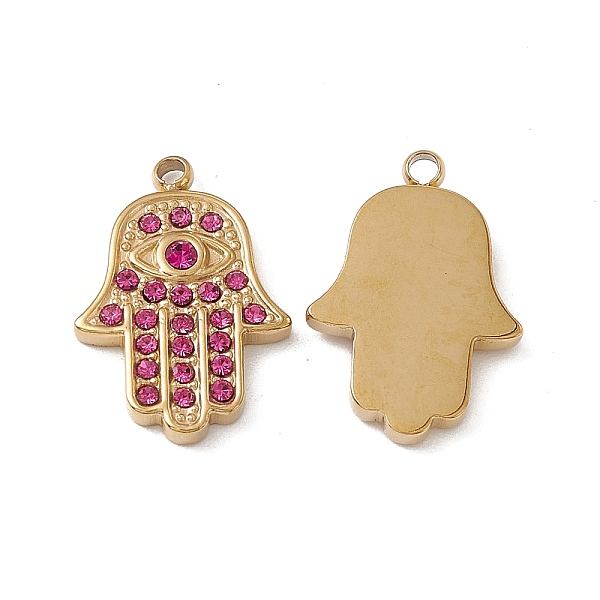 PandaHall Vacuum Plating 201 Stainless Steel Rhinestone Pendants, Real 18K Gold Plated, Hamsa Hand/Hand of Miriam Charms, Fuchsia..., Purple
PandaHall Vacuum Plating 201 Stainless Steel Rhinestone Pendants, Real 18K Gold Plated, Hamsa Hand/Hand of Miriam Charms, Fuchsia..., Purple