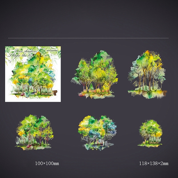 PandaHall 10Pcs 5 Styles 3D PET Adhesive Waterproof Stickers Set, Tree, for DIY Photo Album Diary Scrapbook Decorative, Green Yellow...
PandaHall 10Pcs 5 Styles 3D PET Adhesive Waterproof Stickers Set, Tree, for DIY Photo Album Diary Scrapbook Decorative, Green Yellow...