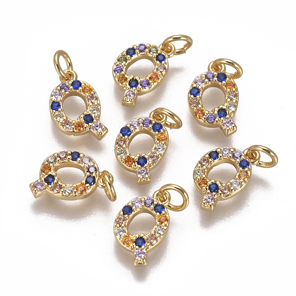 PandaHall Brass Micro Pave Cubic Zirconia Charms, Letter, Colorful, Golden, Letter.Q, 10x6.7x1.8mm, Hole: 2mm Brass+Cubic Zirconia Letter
PandaHall Brass Micro Pave Cubic Zirconia Charms, Letter, Colorful, Golden, Letter.Q, 10x6.7x1.8mm, Hole: 2mm Brass+Cubic Zirconia Letter