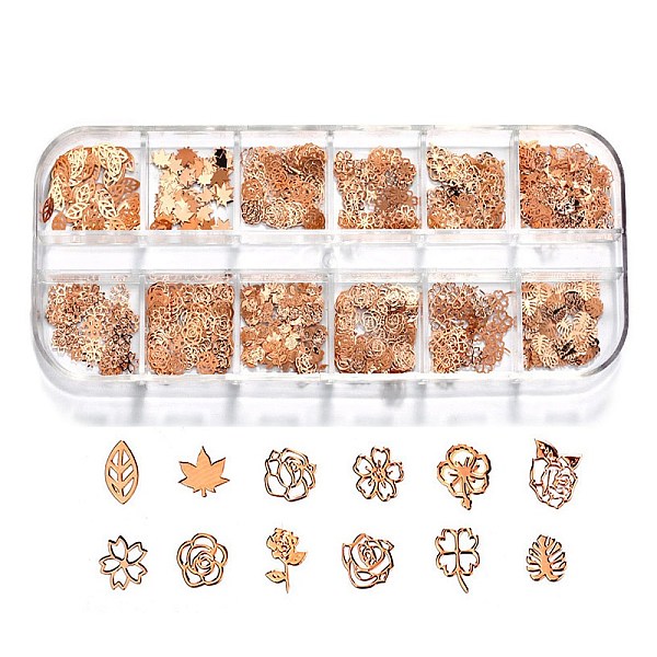 PandaHall Alloy Cabochons, Alloy Computer Patch, Nail Art Decoration Accessories for Women, Flower & Leaf, Rose Gold, 4~6x2~2.5mm, about...
PandaHall Alloy Cabochons, Alloy Computer Patch, Nail Art Decoration Accessories for Women, Flower & Leaf, Rose Gold, 4~6x2~2.5mm, about...