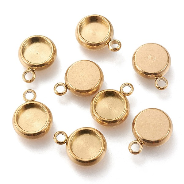 PandaHall Ion Plating(IP) 304 Stainless Steel Pendant Cabochon Settings, Flat Round, Golden, Tray: 6mm, 11x8x3mm, Hole: 1.8mm 304 Stainless...
PandaHall Ion Plating(IP) 304 Stainless Steel Pendant Cabochon Settings, Flat Round, Golden, Tray: 6mm, 11x8x3mm, Hole: 1.8mm 304 Stainless...