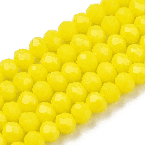 PandaHall Opaque Solid Color Glass Beads Strands, Faceted, Rondelle, Yellow, 3x2mm, Hole: 0.8mm, about 145~150pcs/strand, 34~35cm Glass...
PandaHall Opaque Solid Color Glass Beads Strands, Faceted, Rondelle, Yellow, 3x2mm, Hole: 0.8mm, about 145~150pcs/strand, 34~35cm Glass...