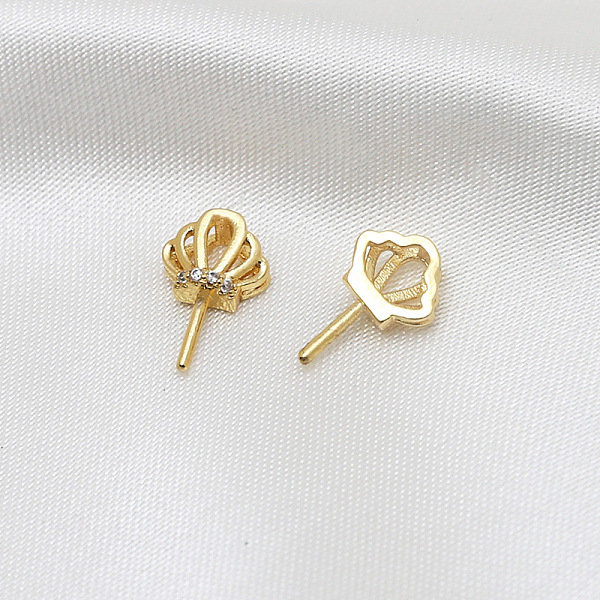 PandaHall Brass Micro Pave Clear Cubic Zirconia Crown Head Pins, for Baroque Pearl Making, Golden, 12x8mm Brass
PandaHall Brass Micro Pave Clear Cubic Zirconia Crown Head Pins, for Baroque Pearl Making, Golden, 12x8mm Brass
