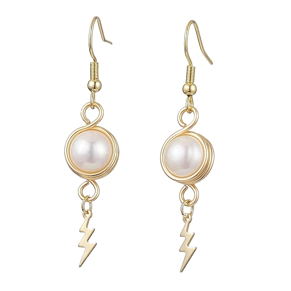 PandaHall Natural Cultured Freshwater Pearl Dangle Earrings, Stainless Steel with Brass Charms, Lightning Bolt, 52x10.5mm Pearl Lightning...
PandaHall Natural Cultured Freshwater Pearl Dangle Earrings, Stainless Steel with Brass Charms, Lightning Bolt, 52x10.5mm Pearl Lightning...