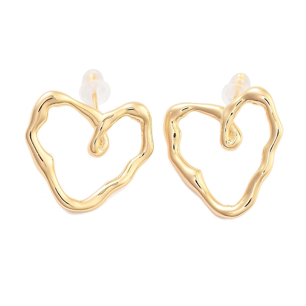 PandaHall Brass Stud Errings, Nickle Free, Heart, Real 18K Gold Plated, 19x19mm Brass Heart
PandaHall Brass Stud Errings, Nickle Free, Heart, Real 18K Gold Plated, 19x19mm Brass Heart