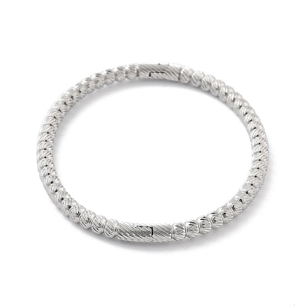 PandaHall 304 Stainless Steel Grooved Hinged Bangles, Stainless Steel Color, Inner Diameter: 2-3/8x2 inch(6.05x5.1cm) 304 Stainless Steel
PandaHall 304 Stainless Steel Grooved Hinged Bangles, Stainless Steel Color, Inner Diameter: 2-3/8x2 inch(6.05x5.1cm) 304 Stainless Steel