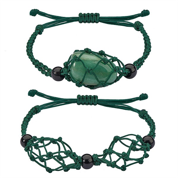 PandaHall Adjustable Braided Nylon Cord Macrame Pouch Bracelet Making, with Glass Beads, Dark Green, Inner Diameter: 1-7/8~3-1/4 inch...
PandaHall Adjustable Braided Nylon Cord Macrame Pouch Bracelet Making, with Glass Beads, Dark Green, Inner Diameter: 1-7/8~3-1/4 inch...