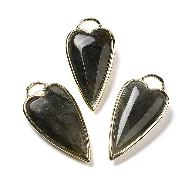 PandaHall Natural Labradorite Pendants, Rack Plating Brass Heart Charms, Golden, 38x19x7.3~7.8mm, Hole: 4.7x6.5mm Labradorite Heart
PandaHall Natural Labradorite Pendants, Rack Plating Brass Heart Charms, Golden, 38x19x7.3~7.8mm, Hole: 4.7x6.5mm Labradorite Heart