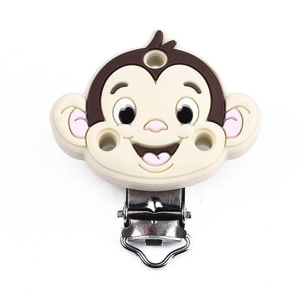 PandaHall Food Grade Eco-Friendly Silicone Baby Pacifier Holder Clips, with 304 Stainless Steel Clips, Monkey, Stainless Steel Color..., Orange
PandaHall Food Grade Eco-Friendly Silicone Baby Pacifier Holder Clips, with 304 Stainless Steel Clips, Monkey, Stainless Steel Color..., Orange