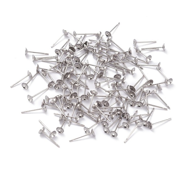 PandaHall 304 Stainless Steel Stud Earring Settings, Cone, Stainless Steel Color, 4x0.3mm,Diameter: 3mm Inner Diameter: 3mm, Pin: 0.7mm 304...
PandaHall 304 Stainless Steel Stud Earring Settings, Cone, Stainless Steel Color, 4x0.3mm,Diameter: 3mm Inner Diameter: 3mm, Pin: 0.7mm 304...