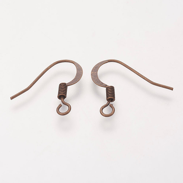 PandaHall Brass French Earring Hooks, Flat Earring Hooks, Ear Wire, with Horizontal Loop, Nickel Free, Red Copper, 17mm, Hole: 2mm, 21 Gauge...
PandaHall Brass French Earring Hooks, Flat Earring Hooks, Ear Wire, with Horizontal Loop, Nickel Free, Red Copper, 17mm, Hole: 2mm, 21 Gauge...