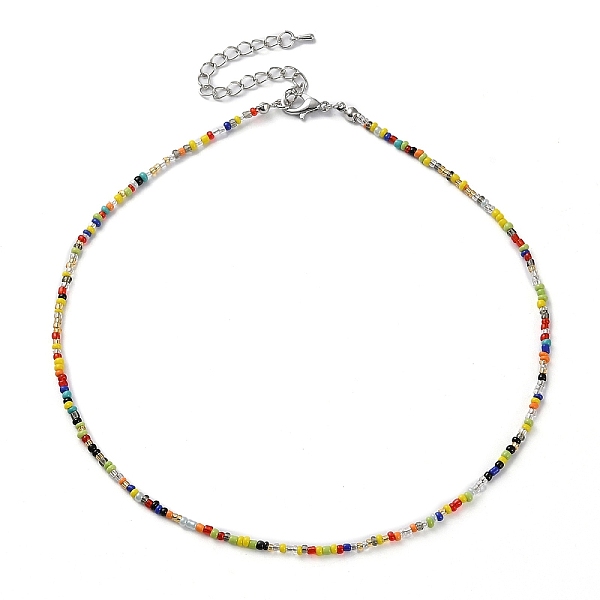 PandaHall Glass Beaded Necklace, with Alloy Clasps, Colorful, 16.10 inch(40.9cm) Glass Round
PandaHall Glass Beaded Necklace, with Alloy Clasps, Colorful, 16.10 inch(40.9cm) Glass Round