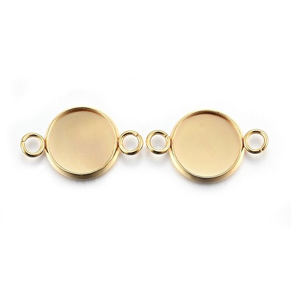 PandaHall 201 Stainless Steel Cabochon Connector Settings, Plain Edge Bezel Cups, Flat Round, Real 24K Gold Plated, Tray: 10mm, 19x12x2mm...
PandaHall 201 Stainless Steel Cabochon Connector Settings, Plain Edge Bezel Cups, Flat Round, Real 24K Gold Plated, Tray: 10mm, 19x12x2mm...