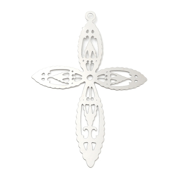 PandaHall 201 Stainless Steel Filigree Pendants, Etched Metal Embellishments, Cross Charm, Stainless Steel Color, 45.5x32x0.2mm, Hole: 1.5mm...
PandaHall 201 Stainless Steel Filigree Pendants, Etched Metal Embellishments, Cross Charm, Stainless Steel Color, 45.5x32x0.2mm, Hole: 1.5mm...
