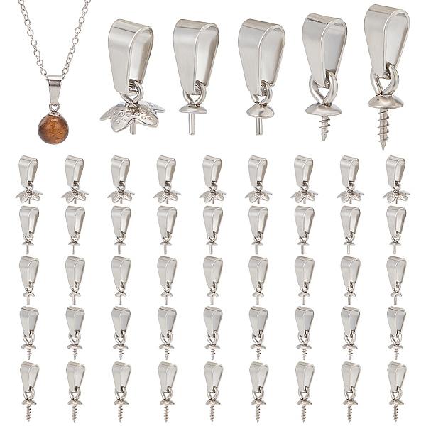 PandaHall arricraft 50 Pcs Eye Pin Peg Bail, 5 Styles Bail Pin Connectors with Flower Disc Caps 201 Stainless Steel Cup Pearl Peg Bails with...
PandaHall arricraft 50 Pcs Eye Pin Peg Bail, 5 Styles Bail Pin Connectors with Flower Disc Caps 201 Stainless Steel Cup Pearl Peg Bails with...