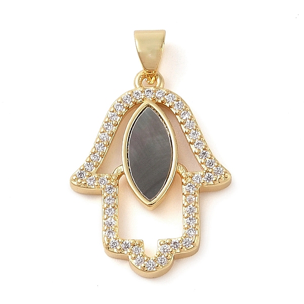 PandaHall Brass Micro Pave Clear Cubic Zirconia Pendant, with Shell, Palm, Real 18K Gold Plated, Gray, 23.5x17.5x2.5mm, Hole: 4x3.5mm...
PandaHall Brass Micro Pave Clear Cubic Zirconia Pendant, with Shell, Palm, Real 18K Gold Plated, Gray, 23.5x17.5x2.5mm, Hole: 4x3.5mm...