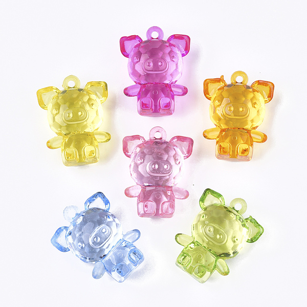PandaHall Transparent Acrylic Pendants, Faceted, Cartoon Piggy Charms, Mixed Color, 41x32x22.5mm, Hole: 3mm, about 45pcs/500g Acrylic Pig..., Multicolor
PandaHall Transparent Acrylic Pendants, Faceted, Cartoon Piggy Charms, Mixed Color, 41x32x22.5mm, Hole: 3mm, about 45pcs/500g Acrylic Pig..., Multicolor
