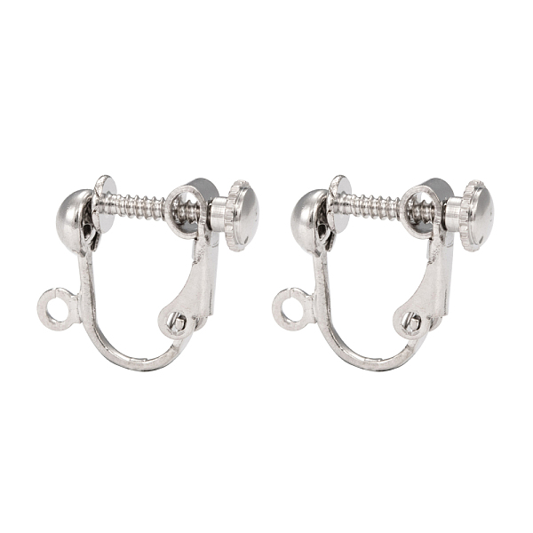 PandaHall Brass Screw On Clip-on Earring Dangling Charms Pendants Setting Findings, Spiral Ear Clip, for Non-Pierced Ears, Platinum...
PandaHall Brass Screw On Clip-on Earring Dangling Charms Pendants Setting Findings, Spiral Ear Clip, for Non-Pierced Ears, Platinum...