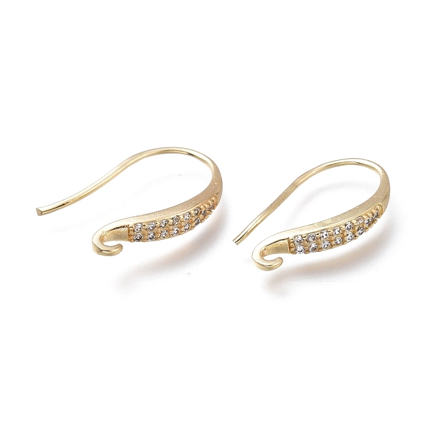 PandaHall Brass Micro Pave Clear Cubic Zirconia Earring Hooks, with Horizontal Loop, Long-Lasting Plated , Real 14K Gold Plated, 18.5mm...
PandaHall Brass Micro Pave Clear Cubic Zirconia Earring Hooks, with Horizontal Loop, Long-Lasting Plated , Real 14K Gold Plated, 18.5mm...