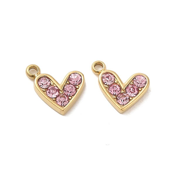 PandaHall 304 Stainless Steel Pendants, with Rhinestone, Heart Charms, Light Rose, 9x10x2mm, Hole: 1.4mm Stainless Steel+Rhinestone Heart..., Pink
PandaHall 304 Stainless Steel Pendants, with Rhinestone, Heart Charms, Light Rose, 9x10x2mm, Hole: 1.4mm Stainless Steel+Rhinestone Heart..., Pink