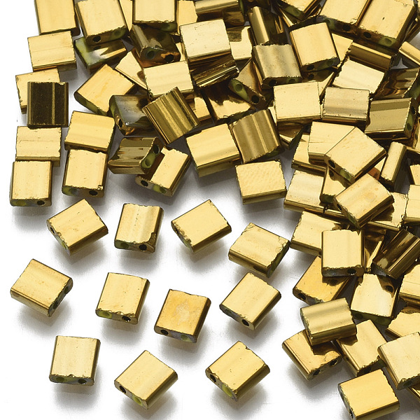 PandaHall Electroplate Glass Seed Beads, 2-Hole, Rectangle, Golden Plated, 5x4.5~5.5x2~2.5mm, Hole: 0.5~0.8mm Glass Rectangle
PandaHall Electroplate Glass Seed Beads, 2-Hole, Rectangle, Golden Plated, 5x4.5~5.5x2~2.5mm, Hole: 0.5~0.8mm Glass Rectangle