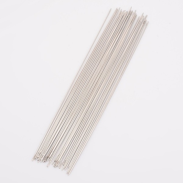 PandaHall Steel Beading Needles, Stainless Steel Color, 121x0.7mm, about 25~30pcs/bag Stainless Steel
PandaHall Steel Beading Needles, Stainless Steel Color, 121x0.7mm, about 25~30pcs/bag Stainless Steel