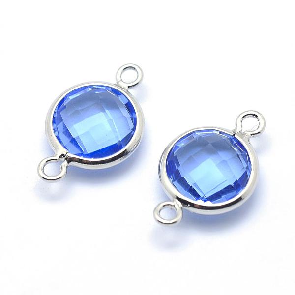 PandaHall Brass Links connectors, with Faceted Glass, Flat Round, Lead Free & Cadmium Free, Platinum, Cornflower Blue, 14x9x3.5mm, Hole: 1mm...
PandaHall Brass Links connectors, with Faceted Glass, Flat Round, Lead Free & Cadmium Free, Platinum, Cornflower Blue, 14x9x3.5mm, Hole: 1mm...