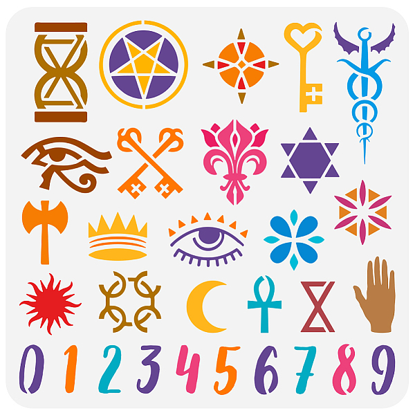 PandaHall FINGERINSPIRE Tarot Symbols Painting Stencil 11.8x11.8 inch Hollowed Tarot Symbol Patterns Drawing Template Large Hourglass Key...
PandaHall FINGERINSPIRE Tarot Symbols Painting Stencil 11.8x11.8 inch Hollowed Tarot Symbol Patterns Drawing Template Large Hourglass Key...