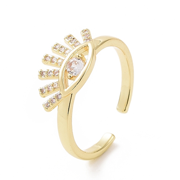 PandaHall Clear Cubic Zirconia Eye Open Cuff Ring, Brass Jewelry for Women, Golden, Inner Diameter: 18mm Brass+Cubic Zirconia Clear
PandaHall Clear Cubic Zirconia Eye Open Cuff Ring, Brass Jewelry for Women, Golden, Inner Diameter: 18mm Brass+Cubic Zirconia Clear